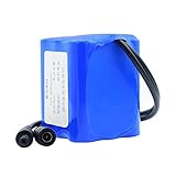 TTCPUYSA 12v 9000mah 18650 Lithium Li-Ion Akku, Wiederaufladbar Mit 5.5x2.1mm Dc Stecker für Spielzeug Kehrmaschine Led Lamp