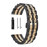 Meng Meng Edelstahl-Armband for Samsung Galaxy Watch 3 LTE 4. 1mm 45mm Strap Armband Fit for Gangsport / S2 S3 42mm 46mm 20mm 22mm B