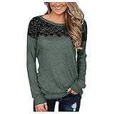 Oberteile Damen Bauchfrei Langarm t Shirts männer lustig Print Langarm Sommer top Damen lang Baseball Kurzarm (Green S)