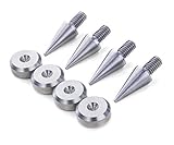 Precisiongeek M6 Solide Edelstahl Lautsprecher Spikes/Boxen Spikes + 16mm Unterlagen 1 Satz (4 Stück)