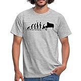 Spreadshirt Evolution Pianist Klavier Piano Männer T-Shirt, L, G