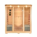 Home Deluxe – Infrarotkabine Bali XL – Keramikstrahler, Holz: Hemlocktanne, Maße: 175 x 120 x 190 cm | Infrarotsauna für 4 Personen, Sauna, Infrarot, Kab