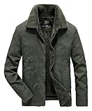 ONETOTOP Hip Hop Baseballjacke Winterjacke Männer Baumwolle Militär Bomber Jacken Männer `s Windjacke Dicke Fleecejacke Männliche Parka Mäntel (Color : Military, Size : 3XL)