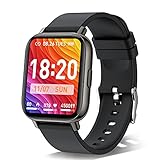 Smartwatch, 1.69 Zoll Touch-Farbdisplay Smart Watch, Sportuhr IP68 Wasserdicht für Damen und Herren, Fitnessuhr mit Schrittzähler, Fitness Tracker Uhr mit Pulsmesser und Schlafmonitor, Sp