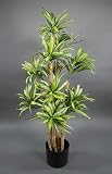 Dracena 90cm grün-gelb DA Kunstpalmen Dekopalme künstliche Palmen Kunstpflanzen Dekopflanzen Zimmerpflanze Zimmerpalme Drachenp