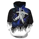 SSBZYES Herren Pullover Hoodie Herren Astronaut Pullover Große Größe Sweatshirt Hoodie Paare Kapuzenpullover Langarm Baseball U