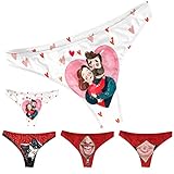 KAIXLIONLY 4 PC Boxershorts Männer Frauen Valentinstag Druck Plus Size Unterhosen Mid Waist Physiologische Unterwäsche Herren Unterhose Damen Slips R