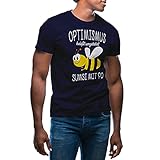 Optimismus Sumsi mit Po Imker Bienen Honig Herren Marineblaues T-Shirt Size XXL