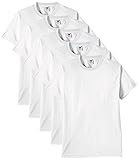 Fruit of the Loom Herren Regular Fit T-Shirt Heavy Cotton Tee Shirt 5 pack, Weiß (White), XXL