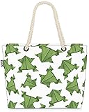 VOID Origami Frösche Hobby Strandtasche Shopper 58x38x16cm 23L XXL Einkaufstasche Tasche Reisetasche Beach Bag