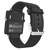 MoKo Sport Armband für Garmin Vivoactive/Vivoactive Acetate - Silikon Uhrenarmband Armband Wechselarmband Watch Band für Garmin Vivoactive/Vivoactive Acetate Sports GPS-Smartwatch, Schw