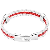 Taffstyle Armband Armreif geflochten Leder Fahne Motiv Fussball EM WM Fanartikel Land Flagge Ärmel Schmuck Damen oder Herren Schweiz 21