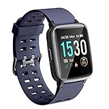 SmartWatch für Android iOS Phone 2019 Version IP68 Wasserdicht, ANGGO Fitness Tracker Uhr mit Schrittzähler Pulsmesser Schlaf Tracker, Sportuhr Kompatibel mit iPhone Samsung für Männer F