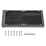 Richer-R 120mm/240mm/360mm Aluminium Radiator, Computer Wasserkühlung Aluminiumheizkörper G1 / 4 Gewinde,12 Röhren Wasserkühler Kühlkörper Radiator für PC Wasserkühlung(240mm)