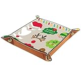 Schreibtisch Aufbewahrung Valet Tray, Leder Faltschale Schmuckablage Weihnachtsartikel. für Desktop, Büro, Schlüssel, Schmuck
