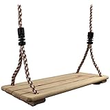 Gartenschaukel aus Holz Kinder Schaukel Garten Belastbarkeit max.: 40 kg Kinderschaukel Schaukelsitz Holzschauk