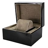 YQRX Hölzerne Uhrenbox - Einzelne Uhrenbox Holzlack Brosche Schmuck Anzeigenbox Watchbox (Größe: -)