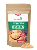 Simply Keto Erythrit Gold 400g - Kalorienfreier brauner Zucker Ersatz mit Karamellnote - Vegane Rohzucker-Alternative aus Erythritol - 70% der Süßkraft von Zucker - Low Carb & Keto geeig