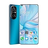 SDFGDFD Smartphone ohne Vertrag 5G, Android 11 Go 7.3 Zoll LCD Display, 20MP Fünf Kamera + 13MP, 4.200mAh Akku, 8GB+64GB, Face ID, Fingerabdruck Sensor, Acht-core Handy (Schwarz)