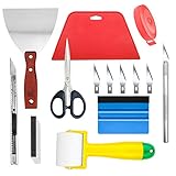 Ewrap Komplettes Tapezierset mit Nahtrolle, Stahlschaber, Rakel, Tapetenschneidewerkzeug