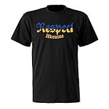 Volkspark Hamburg Streetwear Unisex T Shirt Respect Ukraine Schwarz XXXXL