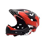 Fuchsiaan Integralhelm für Kinder und Erwachsene, atmungsaktiv, abnehmbar, verstellbar, mit Visier, für Mountainbike, E-Bike, BMX, Rennen, R