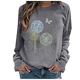 MEIYIKELO Damen Pullover - Kuschelpullover Sweatshirt 100 Baumwolle Sweatshirt mit Schalkragen Sweatjacke Italy Kuschelp