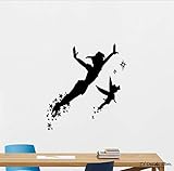 Peter Pan Wandtattoo Cute Cartoon Wandaufkleber Für Kinderzimmer Kinder Baby Schlafzimmer Vinyl Aufkleber Dekor Träume Kinder Wandbild 56X63C