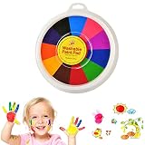Rom Lustiges Fingermalset, lustiges Fingermalset für Kinder, ungiftige waschbare Fingerfarben, Kinder waschbares Fingermalset (12Color,L-23.5cm)