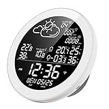 WiFi-Wetterstation, drahtloses Digital-Thermometer-Digital-Thermometer im Freien mit 3 Outdoor-Sensoren, Wettervorhersage-Station mit Hintergrundbeleuchtung