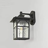 Industrielle Retro-Wandleuchte, schwarzes Finish, wasserdichte Wandleuchte, Veranda, Scheune, Garage, Treppe, Außenwandleuchten, Sicherheitslandschaft, Außenwandbeleuchtung, E27-Sock