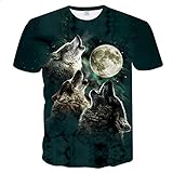 Marke T-Shirt Hip Hop 3D-Druck Galaxy Wolf Harajuku Animation 3D-T-Shirt Sommer Cool Tees Tops Marke Kleidung