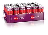 Coca-Cola Zero Sugar Cherry / Fruchtiges Erfrischungsgetränk ohne Zucker in coolen Dosen mit originalen Kirschgeschmack / 24 x 330 ml Einweg D