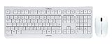 CHERRY DW 3000, kabelloses Tastatur- und Maus-Set, Deutsches Layout, QWERTZ Tastatur, batteriebetrieben, GS-Zulassung, flüsterleiser Tastenanschlag, weiß-g
