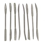 Honsell 79224 - Speckstein Raspelset mit 8 Riffelraspeln, je 20 cm lang, 8 Werkzeuge mit je 2 unterschiedlichen Raspeln zum Bearbeiten von Speck