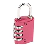 kesoto 16H Zinklegierung Zurücksetzbar 4 Stellige Kombination Sicheres Passwort Vorhängeschloss Code Schloss für Koffergepäck Reiserucksack Gepäck R