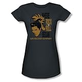 Sun Records - Elvis & Rooster junge Frauen T-Shirt in der Holzkohle, Large, C