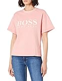BOSS Damen C Evina Stückgefärbtes T-Shirt aus Bio-Baumwoll-Jersey mit Log
