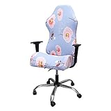 WENBING Bezüge für Gamer-Stühle, Bürostühle, Spielstuhl, Stoff Polyester mit Armlehnen, Drehstuhl, höhenverstellbar, ergonomischer Lenk