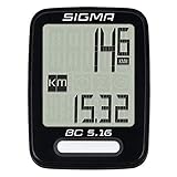 Sigma Sport Sigma BC 5.16 Fahrradcomputer, Schwarz, O