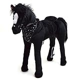 Pink Papaya Stehpferd zum draufsitzen - 75cm Plüschpferd Polly, mit S