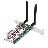 PCI-E WiFi Adapter, 2.4 G / 5 G / 300 Mbit/s PCI-e Dual Band AP WLAN Adapter für Laptop-MAC Unterstützt Windows XP/Vista / Win7 / Win8 / Win10, M