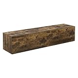 [en.casa] Hängeboard Walnuss-Optik Hängeschrank 140x33x30cm Wohnwand mit 2 Ablagefächern TV Lowboard Hängekonsole Häng