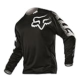 Tomwell Herren Radfahren Jersey Langarm Mountainbike MTB Schnell Trocknen Fahrradtrikot Cycling Jersey Atmungsaktive Radsport Trikot Fitness C Schwarz 2 XL