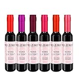 Wine Bottle Lip Stain, 6 Farben/Set Wine Lipstick Langlebig Wasserdicht Wein Lippenstift Kreatives Matte Flüssige Wine Bottle Lip Tint Set Lipgloss Make-up Kosmetik Geschenk für Frauen M