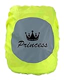 EANAGO Premium Schulranzen/Rucksack Regenschutz/Regenüberzug, ohne Nähte, 100% wasserdicht, mit Sicherheits-Reflektionsbild (Princess)