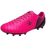 Saekeke Fußballschuhe Mädchen Fussballschuhe Jungen FG/AG Fussball Professionelle Trainingsschuhe Outdoor Sport Football Schuhe für Unisex-Kinder Pink/Weiß EU 33