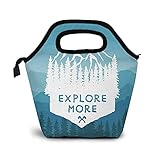LQKSSLBO Lunchtasche Isoliert Herren Damen Entdecken Sie mehr Foreg Mountain, Lunchbag Mittagessen Tasche Thermotasche Isoliertasche für Die Arbeit Und Die Schule Picknick