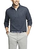 IZOD Herren Slim Fit Advantage Performance Quarter Zip Sweater Fleece Solid Pullover, Peacoat meliert,