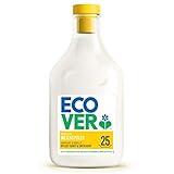 Ecover Weichspüler - Gardenie & Vanille (750 ml / 25 Waschladungen), Weichspüler mit pflanzenbasierten Inhaltsstoffen, ökologischer Weichspüler für weiche und duftende W